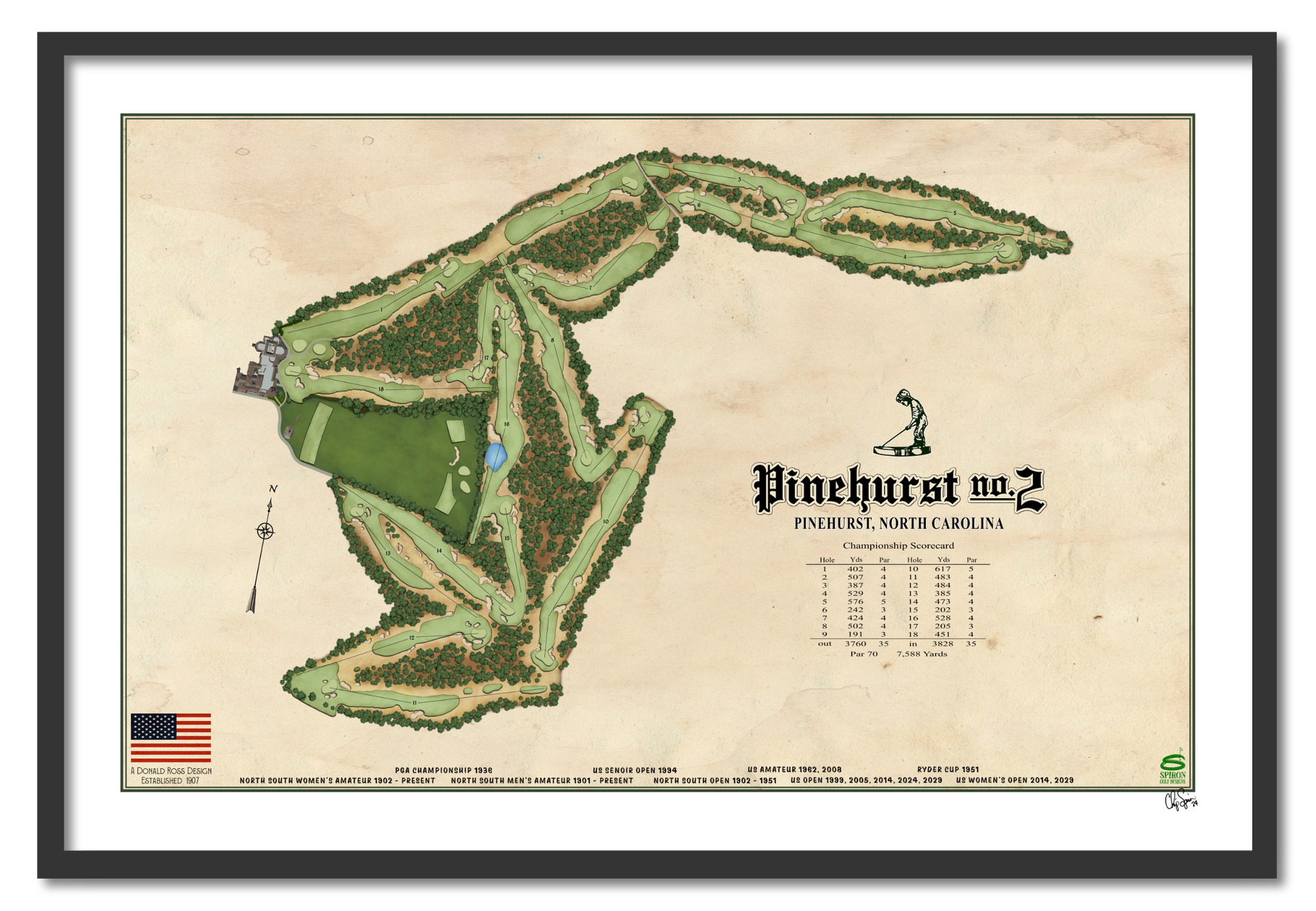 Pinehurst Resort - Course No. 2 – PARS AND PRINT CO.