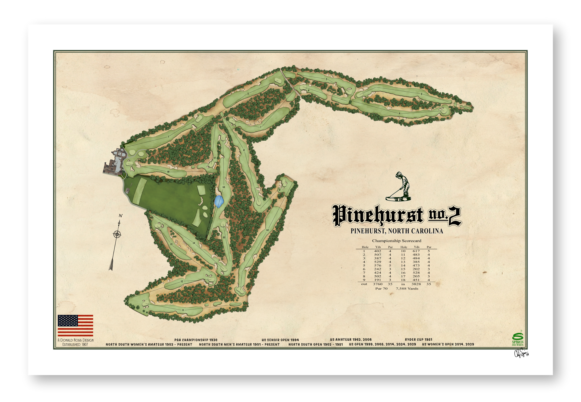 Pinehurst Resort - Course No. 2 – PARS AND PRINT CO.